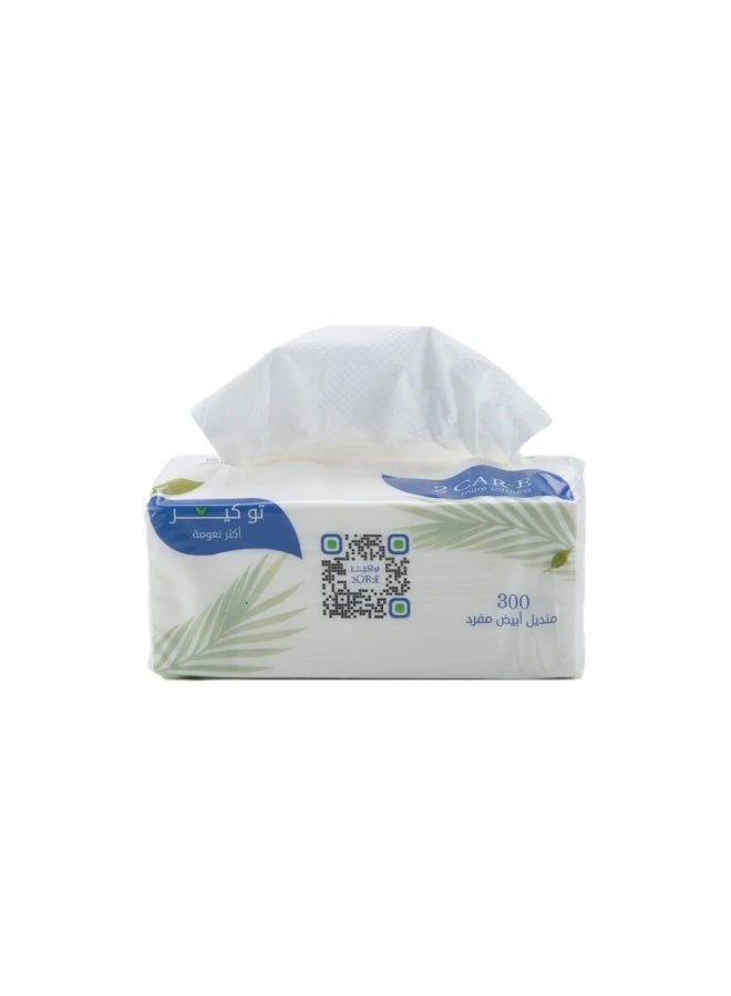 2CARE Facial Tissues 300 Sheets Lightly Embossed - 50 Packs - Image 2